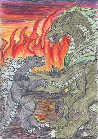 Ultrillian Godzilla vs Ultrillas